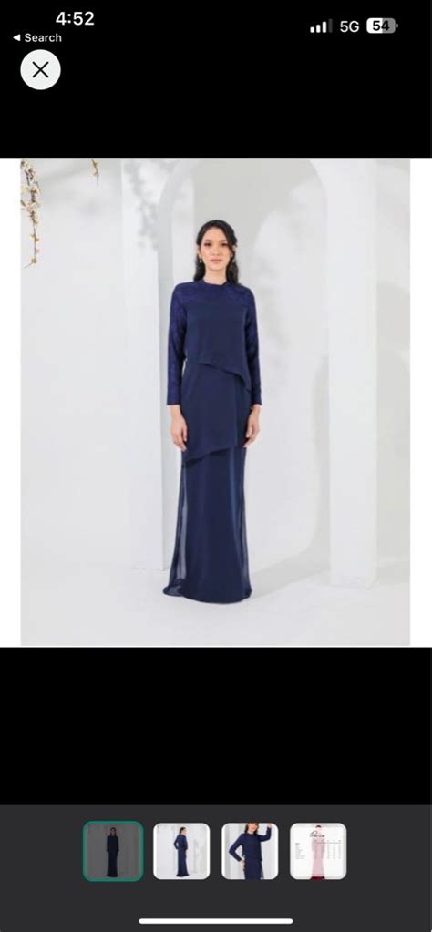 Camellia Empire Damia Dress In Navy Blue Women S Fashion Muslimah