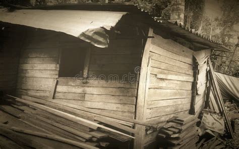 Old Wooden Abandoned Cabin in the Woods Stock Photo - Image of horror ...