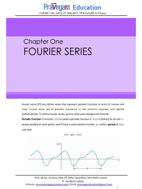 Introduction Of Fourier Series Pdf