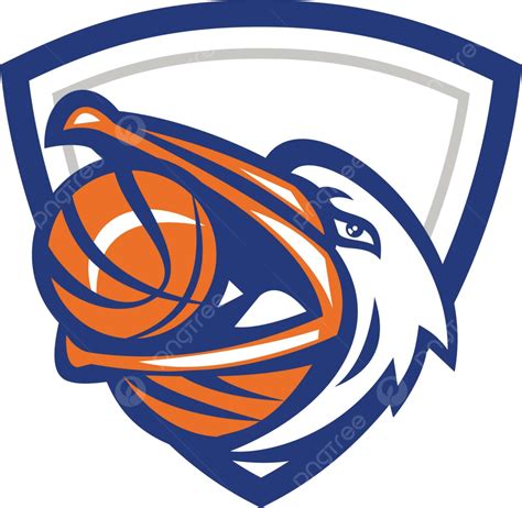 Pelican Basketball In Mouth Crest Retro Side American White Pelican