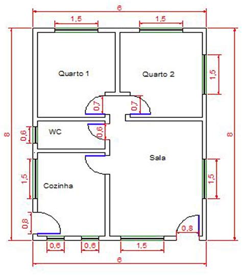 Planta Baixa Com Cotas - É Lógica, é facil: Planta baixa CAD