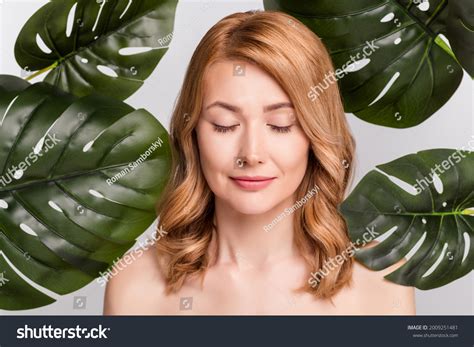 Portrait Attractive Naked Woman Big Green Stock Photo Shutterstock