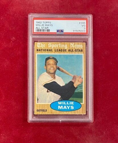 Topps Willie Mays Giants Psa The Sporting News All Star Card