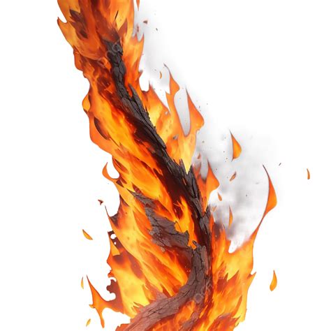 Burning Fire Sparks Isolated On Transparent Background Burning Fire