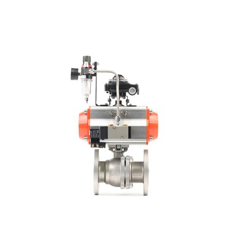 ISO Direct Mounting Pad Flanged Ball Valve With Pneumatic Actuator