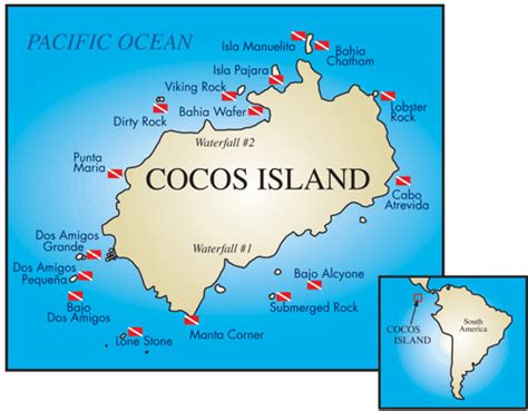 Cocos Island Map - ToursMaps.com