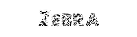 101! Zebra Print Font