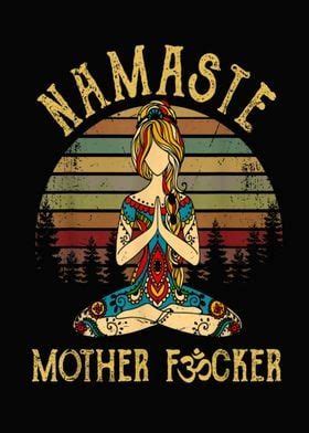 Funny Yoga Humor Namaste Poster Picture Metal Print Paint By