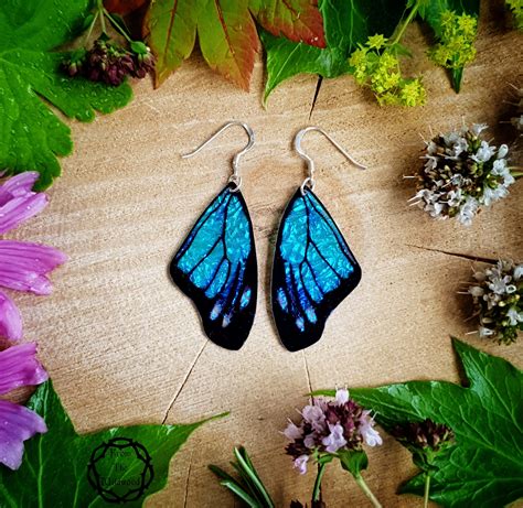 Turquoise Butterfly Wing Earrings On Sterling Silver Ear Wires