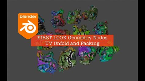 Livenoding First Look Geometry Nodes Uv Unwrap And Packing Youtube