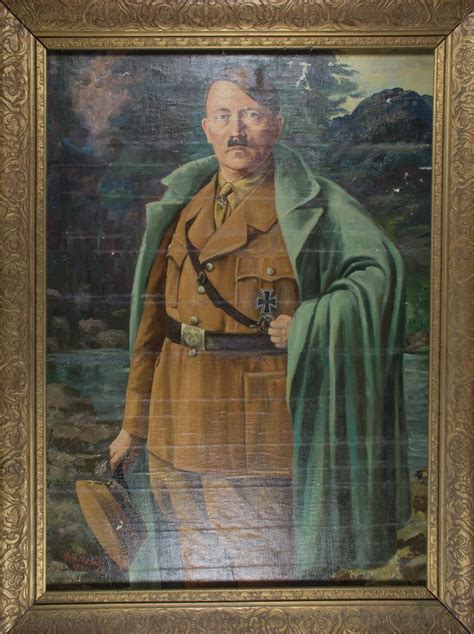 Lot 1939 Oil Painting Of Adolf Hitler