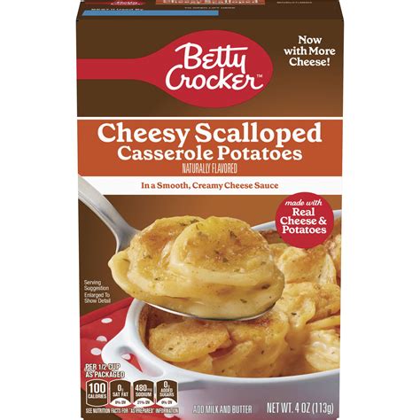 Betty Crocker Cheesy Scalloped Casserole Potatoes Made With Real Cheese 4 Oz Box