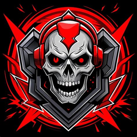 El Logotipo De Skull Gaming Vector Premium