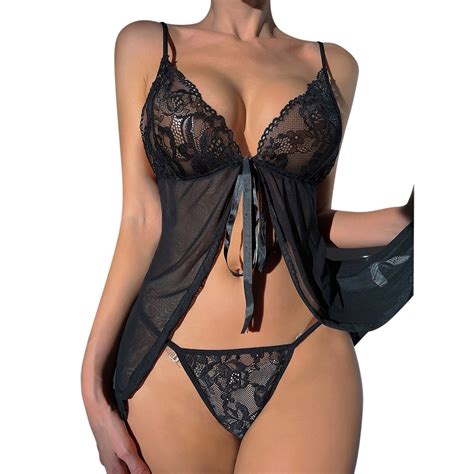 YUHAOTIN Plus Size Lingerie Women Lenceria Dessous New Sexs Black Color