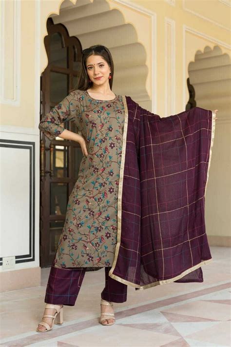 Women Wedding Palazzo Kurta Dupatta From India Stitched Salwar Etsy