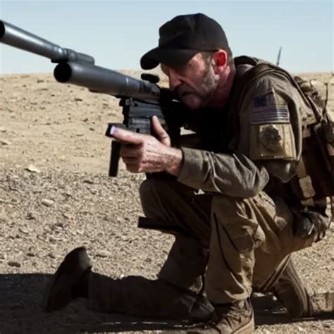 Film Still Of Mike Ehrmantraut In American Sniper Stable Diffusion