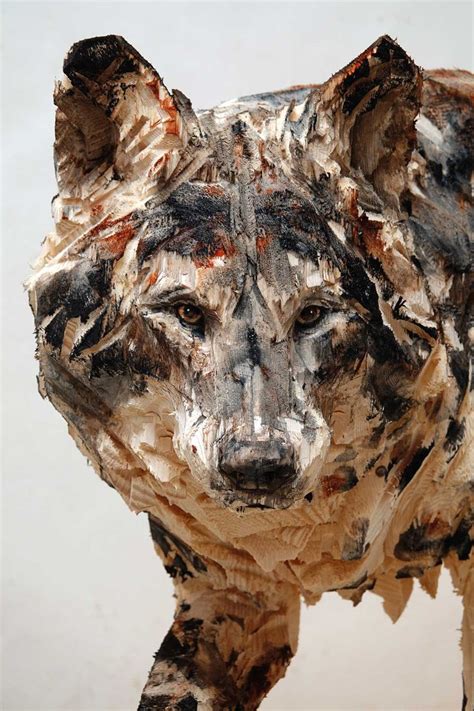 Walking Wolf Leonhard S Gallery In Wood Carving Art Sculpture