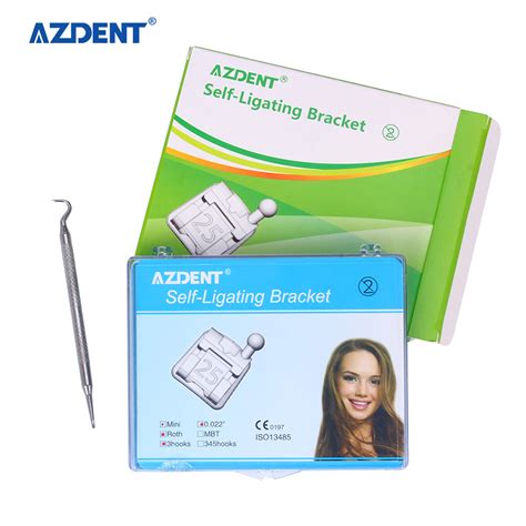 Azdent Dental Mini Roth 022 3hooks Metal Self Ligating Brackets