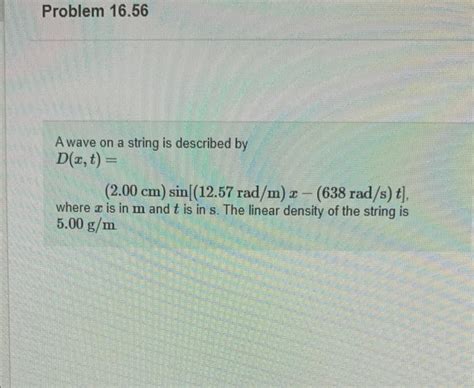 Solved What Is The Maximum Displacement Of A Point On The