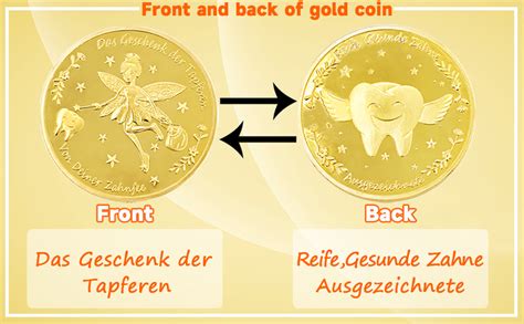 VEEKAY Zahnfee Münzen 10 Stück Zahnfee Goldtaler Tooth Fairy Coins