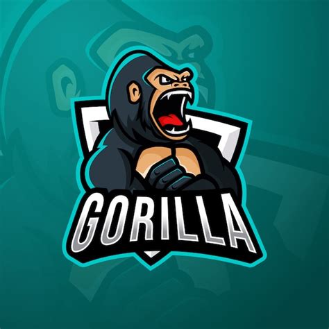 Gorila Esport Mascota Logo Premium Vector Premium