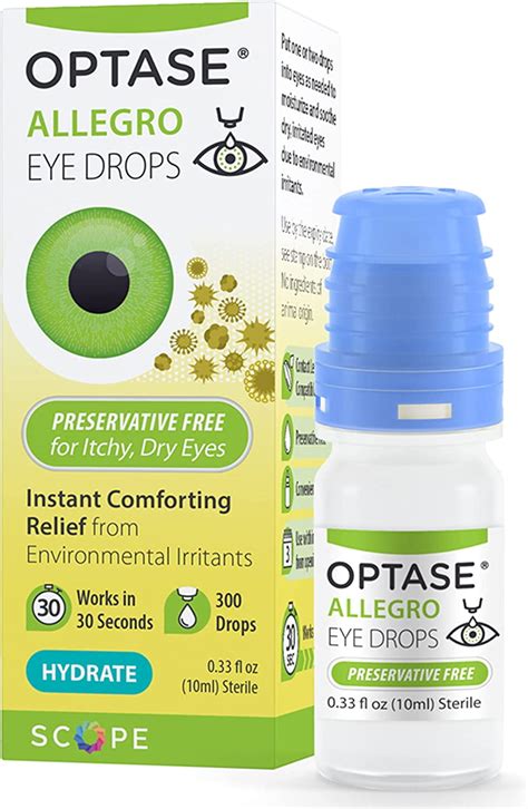 OPTASE Allegro Eye Drops - Instant Relief from Environmental Irritants ...