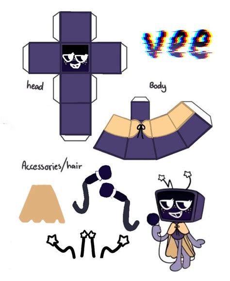 Dandy S World Papercraft Vee Skin 1 Paper Doll Printable Templates Paper Doll Template Paper