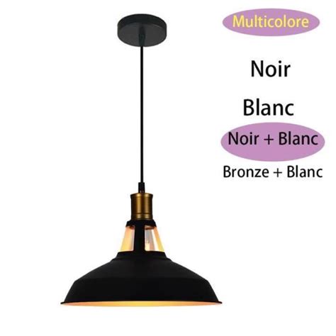 Uni Lustre Suspension Industrielle R Tro Plafonnier En Fer M Tal Abat