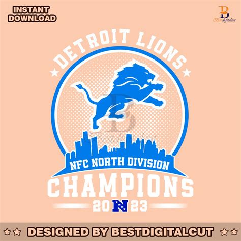 Detroit Lions Nfc North Division Champions Svg Best Digital Cut