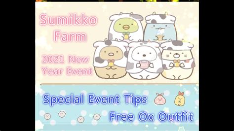 GameSpecial Event Tips Free Ox Outfit Sumikko Farm Sumikko