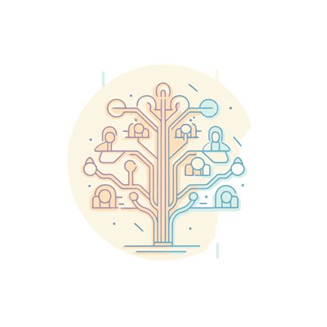 Ilustración Sobre El árbol Genealógico Vector Png Ascendencia Icono Lineal Icono Plano Png Y