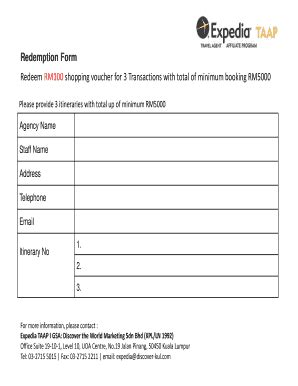 Redemption Form Fill Online Printable Fillable Blank Pdffiller