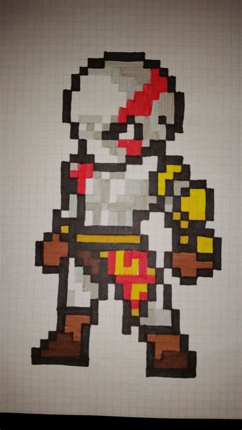 Kratos Pixel Art Grid Pixel Art Hama Beads Disney | The Best Porn Website