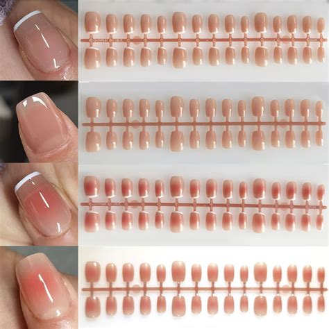 30pcs Nude Pink Fake French Nail Detachable False Nails Short Simple Nail Full Cover Nail Tips