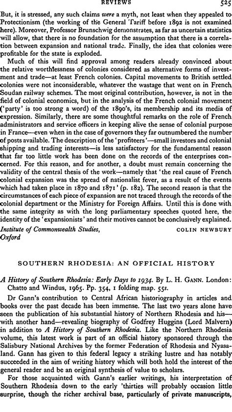 Southern Rhodesia: An Official History - A History of Southern Rhodesia ...