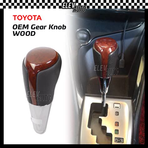 Toyota Series Leather Wood Auto Gear Knob Alphard Vellfire Wish Altis