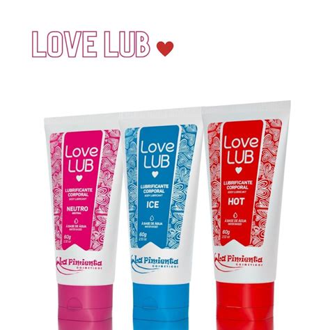 Kit Lubrificante Íntimo Love Lub 60g Neutro Hot e Ice à Base de Água 3 Sensações Shopee Brasil