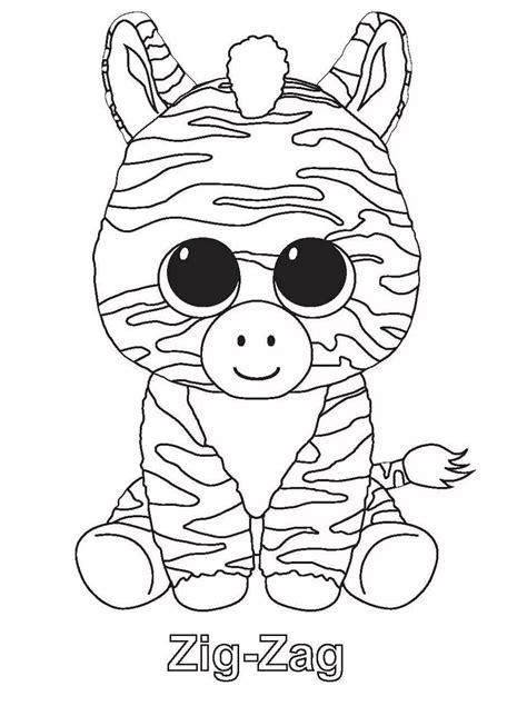 Zig Zag Beanie Boos Coloring Page Free Printable Coloring Pages