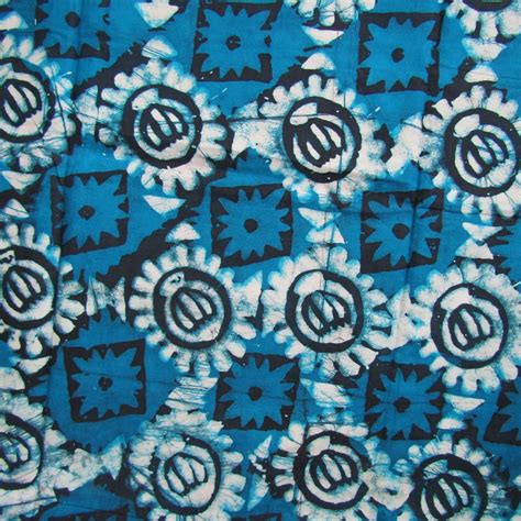 African Batik Fabric Ghana Tie Dye Fabric Batik Fabric Blue Batik