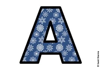 Winter Snowflakes Bulletin Board Letters Alphabet Posters Worksheet By