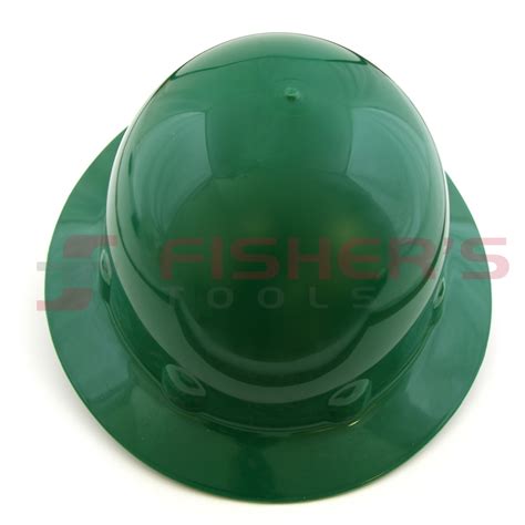 Fibre-Metal E1RWGREEN Full Brim Hard Hat with Ratchet Suspension (Green)