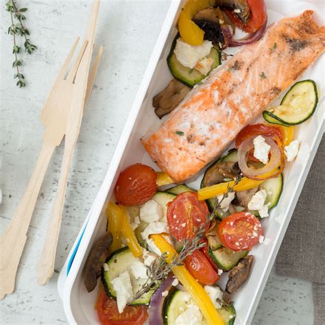 Low Carb Lachs Mit Mediterranem Ofengem Se Und Feta Rezept Lachs