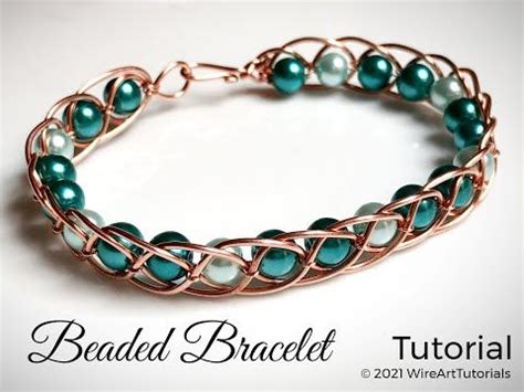 Easy Beginner Wire Wrapped Beaded Bracelet Tutorial Egyptian Style