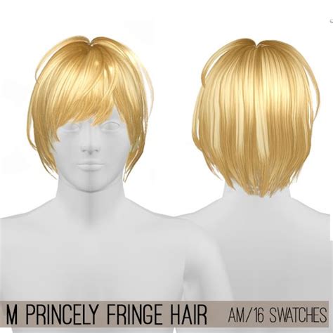 Male Princely Fringe Hair For The Sims 4 By Anima Fringe Hairstyles