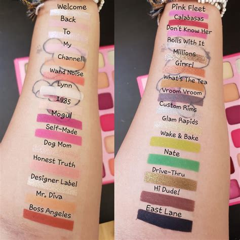 Morphe X Jeffree Star Palette Swatches On Light Medium Skin Tone Beauty