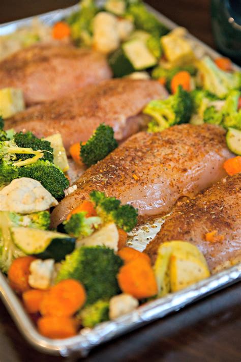 One Dish Sheet Pan Chicken And Veggie Recipe