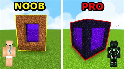 Minecraft NOOB VS PRO JAK ZBUDOWAĆ PORTAL W MINECRAFT YouTube