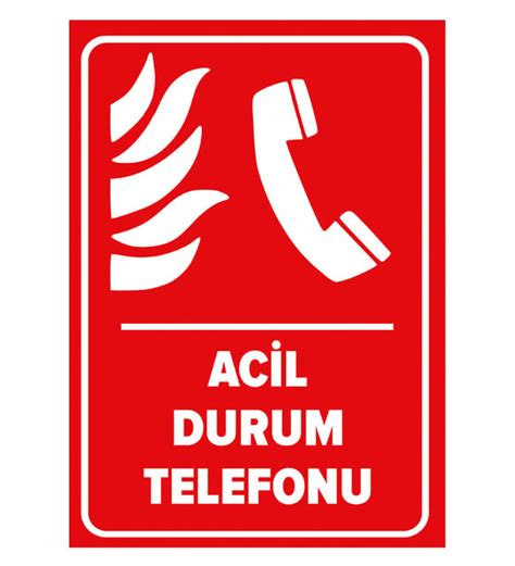 Mignatis Acil Durum Telefon Levhas Dekote Malzeme X Cm