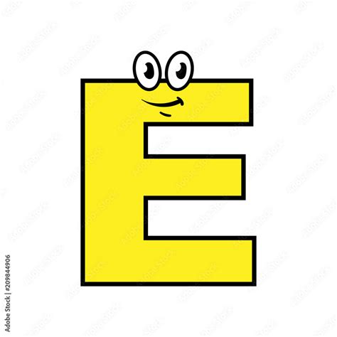 Cartoon Letter E Character Stock Vector Adobe Stock