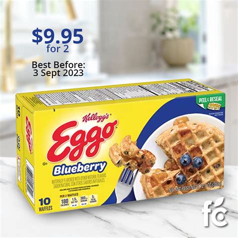 Eggo Waffles Blueberry 10s 2 X 349G BBD 3 Sept 2023 Fresh Collective